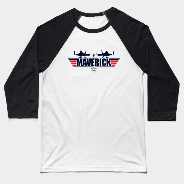 Top Gun Maverick Baseball T-Shirt by Dmitrij Vitalis